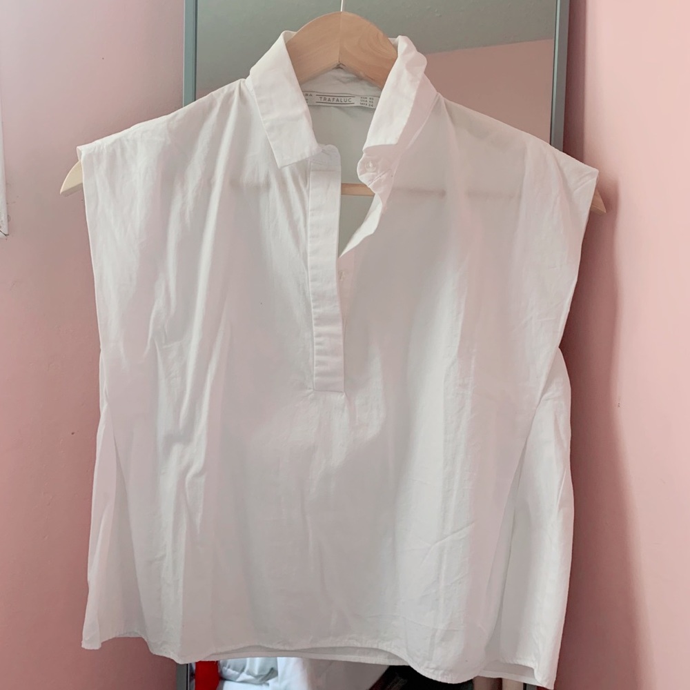 zara collared top